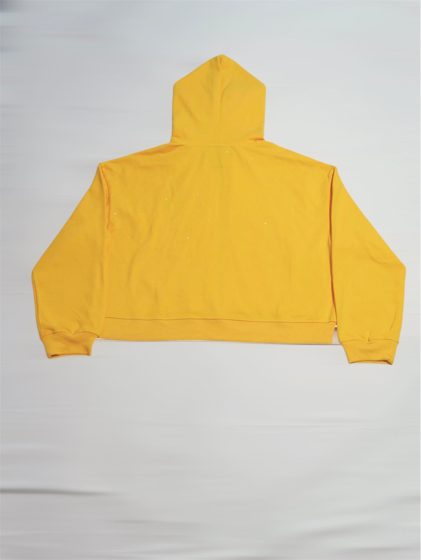 Thoughts Cropped Zip up Hoodie (Yellow)