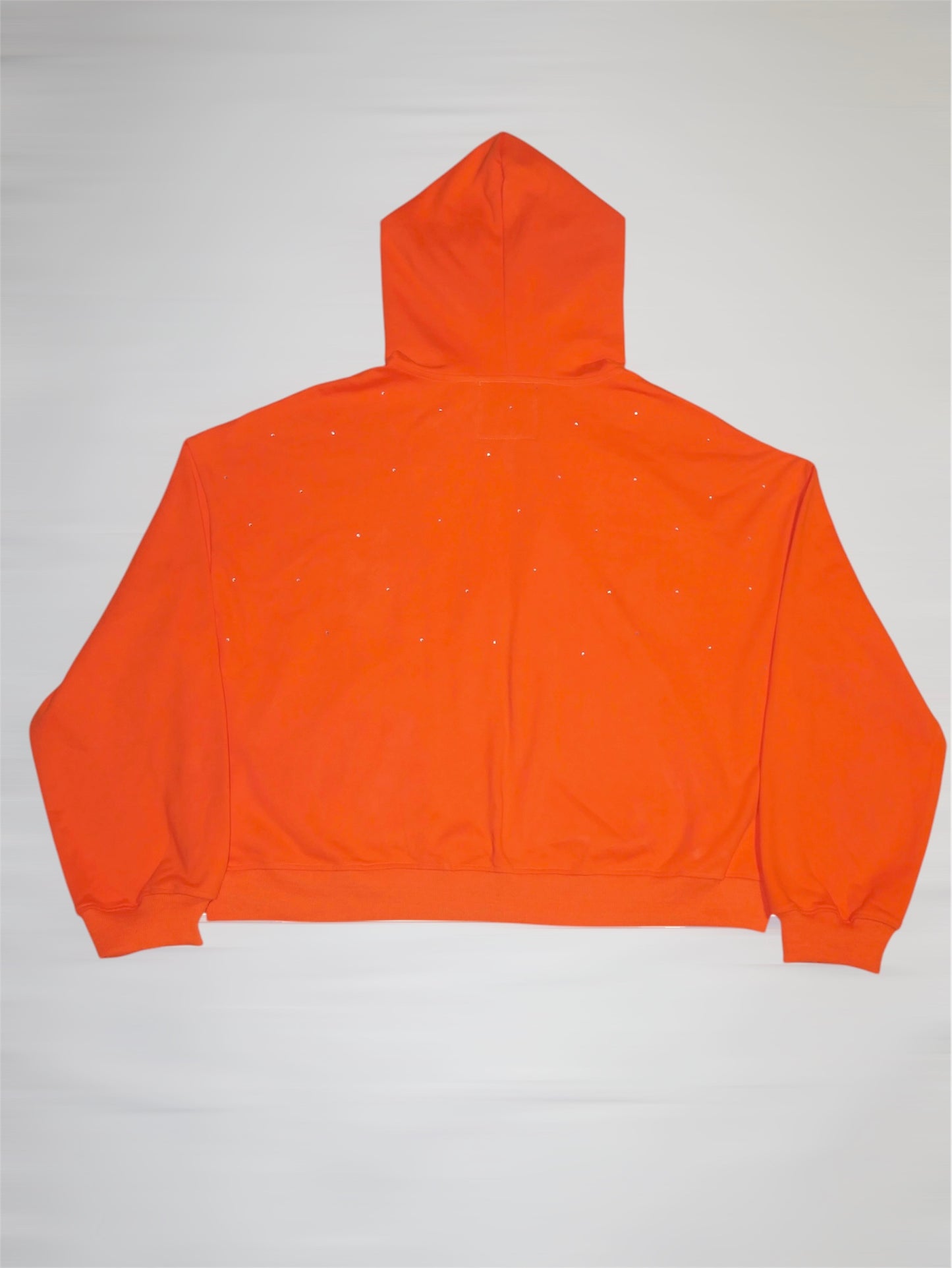 Thoughts Cropped Zip up Hoodie (Orange)