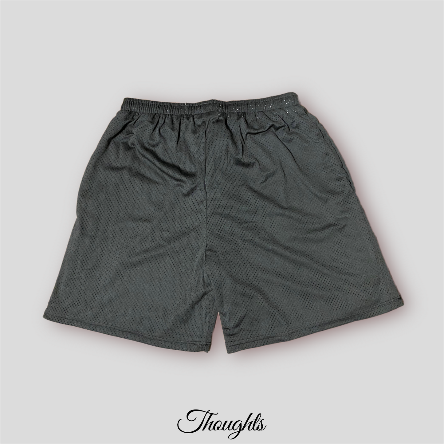 "Respect the Pace" Mesh Shorts, Black